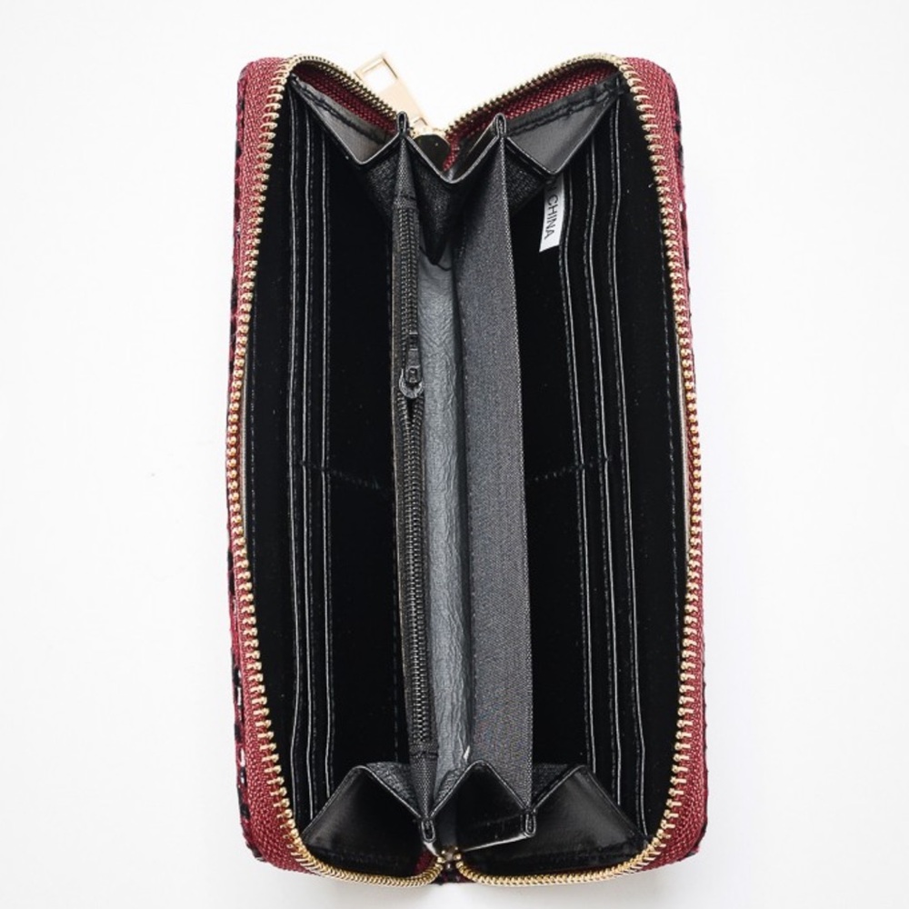 Red leopard print wallet - Picture 4 of 4